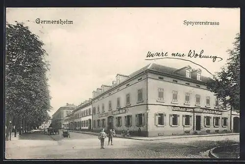 AK Germersheim, Gasthaus zum deutschen Kaiser in der Speyererstrasse