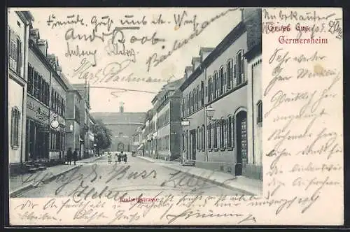 AK Germersheim, Gasthaus in der Ludwigstrasse