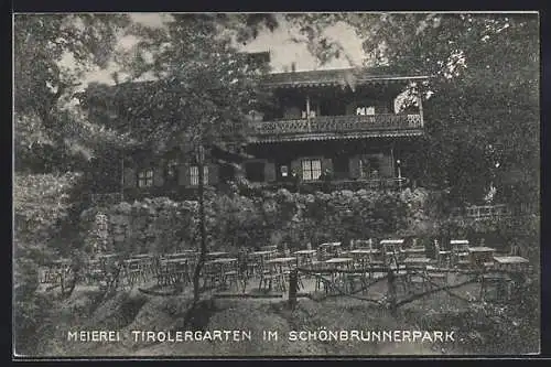 AK Wien, Meierei Tirolergarten im Schönbrunnerpark