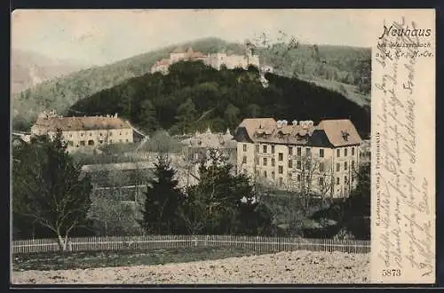 AK Weissenbach /N.-Oe., Neuhaus, Teilansicht mit Hotel