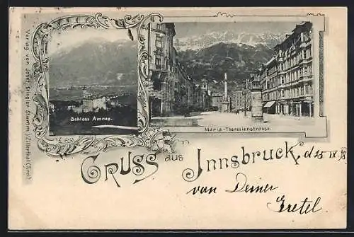 AK Innsbruck, Schloss Amras, Maria-Theresienstrasse