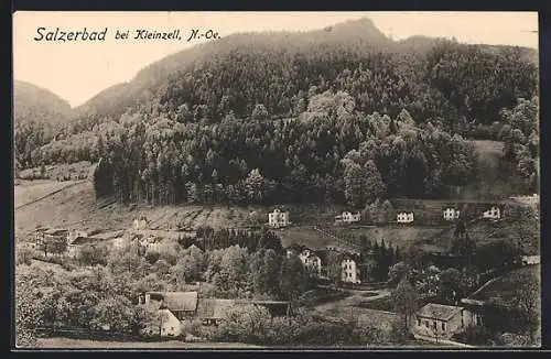 AK Kleinzell /N.-Oe., Salzerbad, Blick aus der Vogelschau auf den Ort