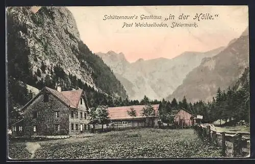 AK Weichselboden, Schützenauers Gasthaus in der Hölle