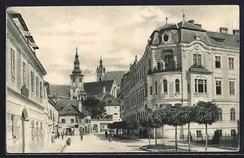 AK Krems a. d. D., Blick in die Gartenaugasse