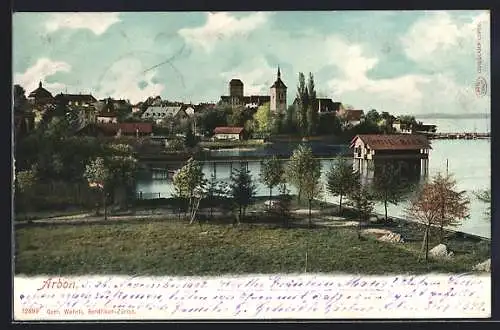 AK Arbon, Blick auf die Stadt am Wasser