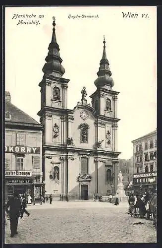 AK Wien, Pfarrkirche zu Mariahilf, Haydn-Denkmal