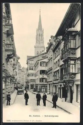 AK St. Gallen, Ansicht der Schmidgasse