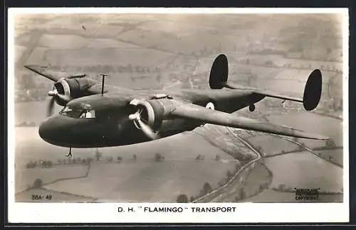 AK British Aircraft D. H. Flamingo Transport