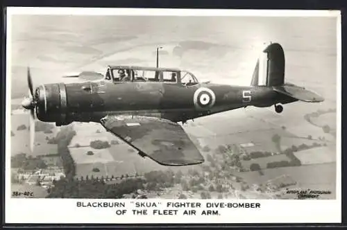 AK Blackburn Skua Fighter Dive-Bomber of the Fleet Air Arm in flight