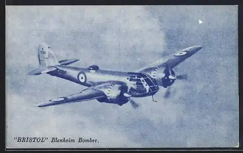 AK Military Aircraft Bristol Blenheim Bomber above the clouds