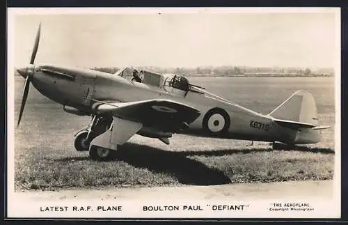 AK Boulton Paul Defiant, Latest R. A. F. plane