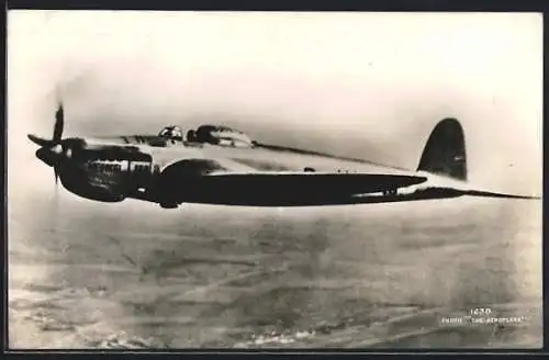 AK Flugzeug He 118 im Flug