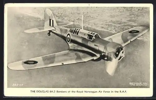 AK The Douglas 8A.5, Bombers of the Royal Norwegian Airforce in the R. A. F.