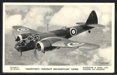 AK Bristol Blenheim Bomber, Flugzeug