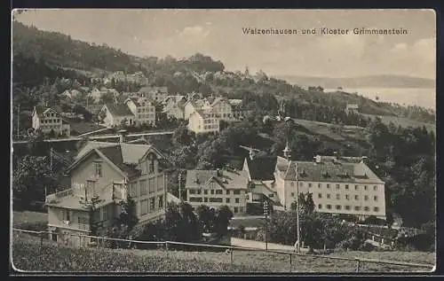 AK Walzenhausen, Ortsansicht mit Kloster Grimmenstein