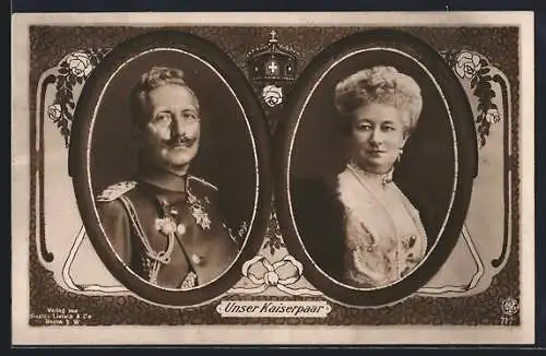 AK Unser Kaiserpaar in Portraits