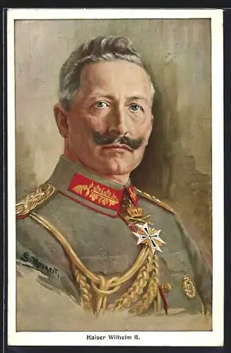 AK Porträtbild Kaiser Wilhelm II. in Uniform