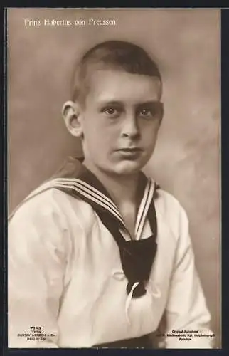 AK Kinderportrait Prinz Hubertus im Matrosenhemd