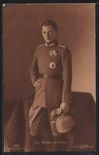 AK Prinz Wilhelm als Junge in Uniform