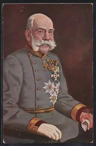 AK Kaiser Franz Josef I. von Österreich in Uniform mit Orden