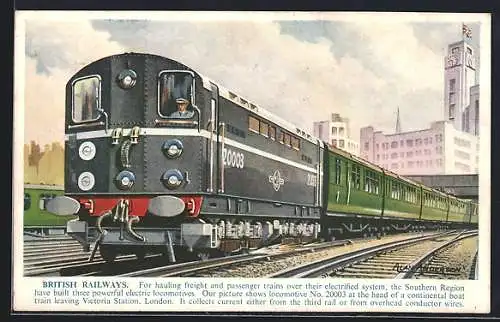 AK Continental Boat Train leaving Victoria Station, British Railways