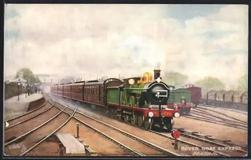 AK Dover Boat Express, englische Eisenbahn