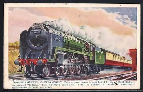 AK British Railways, Eastern Region, The Scarborough Flier, englische Eisenbahn