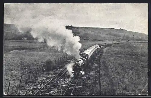 AK Romney, Hythe & Dymchurch Railway, Bluecoaster at full speed
