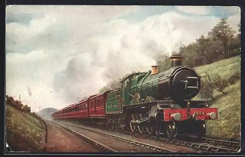 AK Englische Eisenbahn-Lokomotive mit der Nr. 2949, Great Western Railway