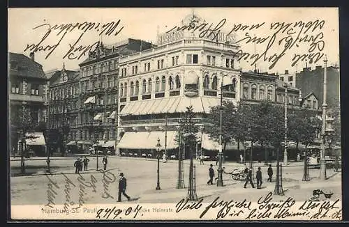 AK Hamburg-St. Pauli, Reeperbahn, Ecke Heinestrasse