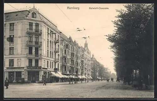 AK Hamburg, Hoheluft-Chausee mit Restaurant Hohelufter Stern