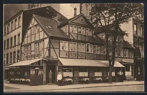 AK Hamburg-St.Georg, Restaurant Kieler Schlossbräu von Emil Moss, Grosse Allee 12, Aussenansicht