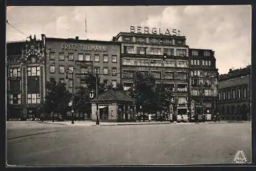 AK Berlin, Hausvogteiplatz mit Geschäften und Strassenbahn