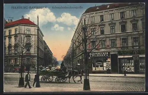 AK Hamburg-Barmbeck, Gasthaus von Hermann Dreyer in der Schmalenbeckerstrasse