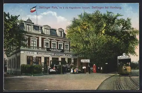 AK Stellingen bei Hamburg, Gasthaus Stellinger Park vis a vis Hagenbecks Tierpark