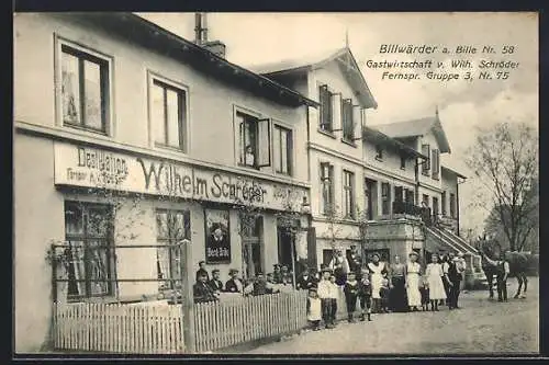 AK Hamburg-Billwärder, Das Gasthaus Wilhelm Schröder