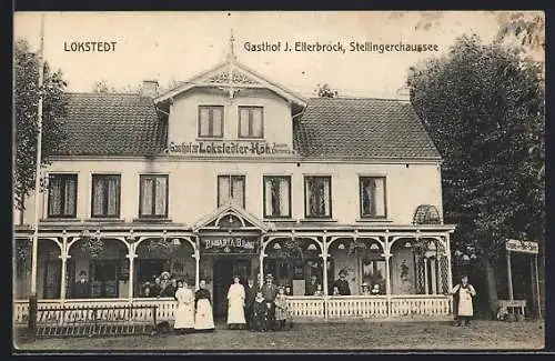 AK Hamburg-Lokstedt, Gasthof J. Ellerbrock, Stellingerchaussee