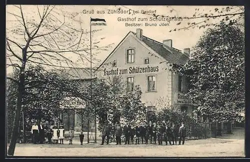 AK Zühlsdorf bei Basdorf, Gasthof zum Schützenhaus v. Bruno Iden