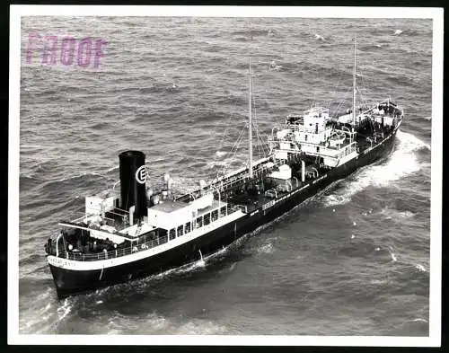 Fotografie Tankschiff / Tanker Margot Entz auf See, Grossformat 25 x 20cm