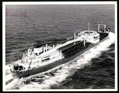 Fotografie Tankschiff / Tanker Esso Düsseldorf in voller Fahrt, Grossformat 25 x 20cm