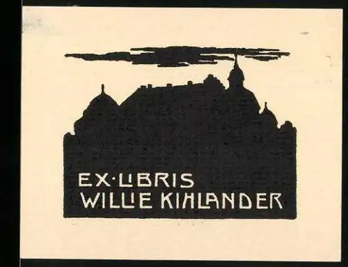 Exlibris Willie Kihlander, Schloss - Silhouette