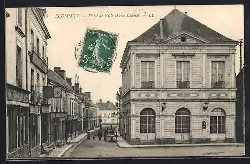 AK Ecommoy, Hôtel de Ville et rue Carnot