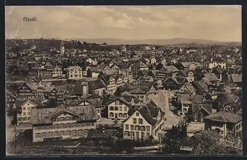 AK Flawil, Blick über die Dächer