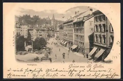 AK St. Gallen, Geschäfte in der Marktgasse