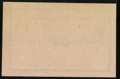 Notgeld Vöcklamarkt, 50 Heller, Gutschein der Gemeinde mit rotem Hintergrundmuster und Text