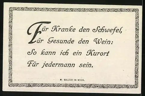 Notgeld Baden 1920, 20 Heller, Landschaftsmotiv mit Burgruine und Reimtext