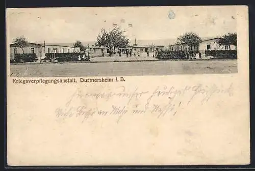 AK Durmersheim i. B., Ansicht der Kriegsverpflegungsanstalt