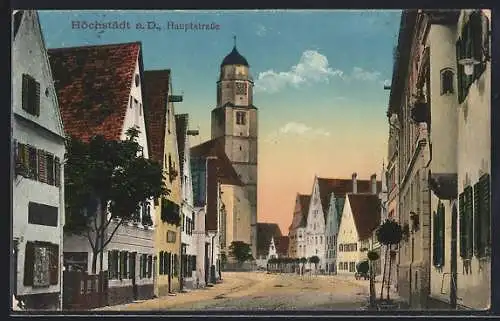 AK Höchstädt a. D., Blick in die Hauptstrasse