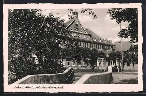 AK Aalen i. Württ., Blick auf die Schubart-Oberschule