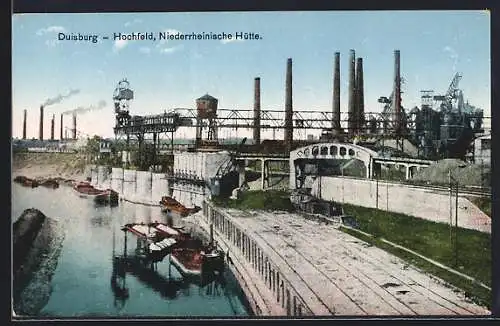 AK Duisburg-Hochfeld, Blick auf die Niederrheinische Hütte